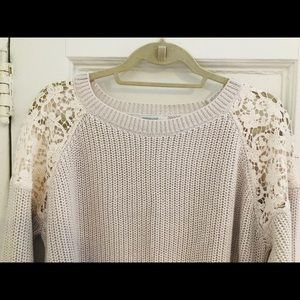 Piperlime Sweater with Shoulder Crochet detail NEW